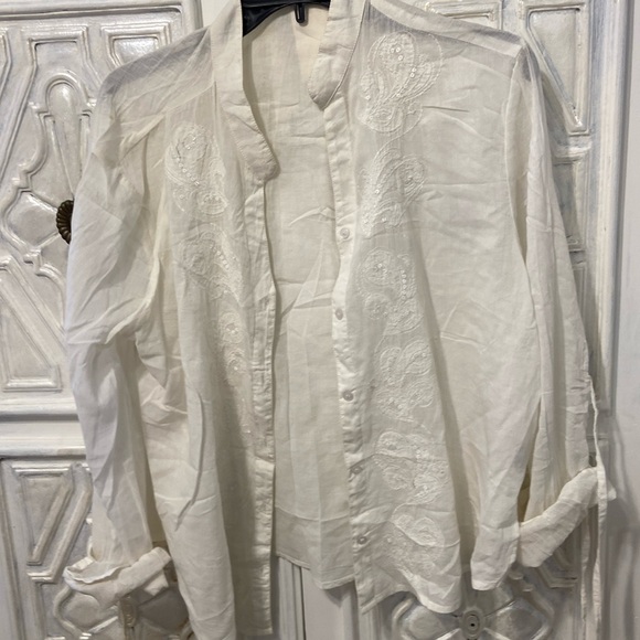 Final price accepted White sequin white shirt - Picture 1 of 8